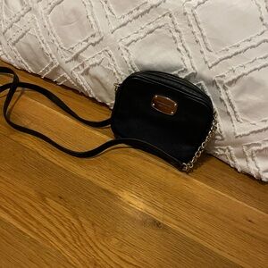 Michael Kors Black Leather Crossbody Bag